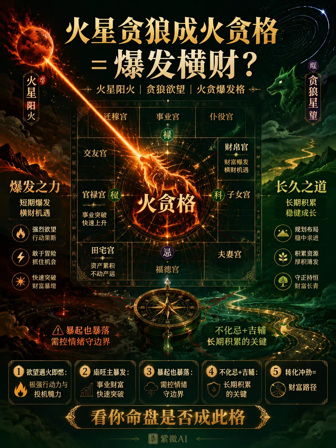 擁有極強的行動衝勁和投機慾望，容易在短時間內爆發突破，但也常因衝動和邊界管理不足導致起伏消耗，難以把短期爆發轉化為長期穩定積累。 圖片