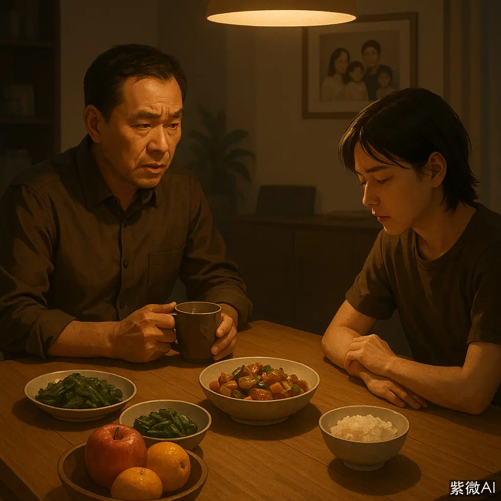 父親正直善良、影響力強，但親子情感連接可能不夠細膩，容易有距離感、溝通壓力或因父親個人波折而遺憾 圖片