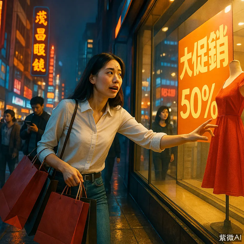 看到打折就容易衝動搶購、買很多不需要的東西，事後後悔，長期導致預算超支和物品堆積 圖片
